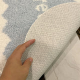 Yeknu  Tufting Floral Bathmat Soft Bathroom Door Mat Fluffy Rug Bedroom Foot Carpet Floor Safety Pad Aesthetic Home Room Decor