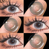 Yeknu  Colored Contact Makeup Natural Brown Eye Lenses Lovesick Series Cosmetics Gray Lenses Woman Makeup Green Beauty Contacts