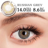 Yeknu  2pcs/1Pair Lenses with diopters Gray Color myopia Contact Lenses Aurora Europe Seriers Eye Color contact lenses Yearly