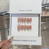 Yeknu 10Pcs Handmade Press on Nails Cat Eye Moon Decorations Aurora False Nails Short Almond Acrylic Wearable Manicure for Spice Girl