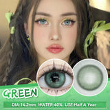 Yeknu  2PCS New Gray Prescription Contact Lenses Fashion Pupils Cosmetics Eye Color Lenses Myopia Colored Contact Lenses Brown