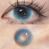 Yeknu  1 Pair Fashion Color Contact Lenses for Eyes With Degree Blue Contact Lens Natural Contacts Yearly Cosmetics Eye Lens