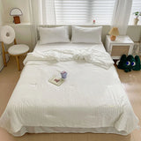 Yeknu  new seersucker summer cool quilt double yarn summer air conditioner thin quilt machine washable student dormitory quilt
