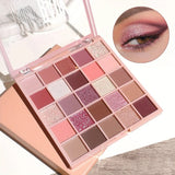 Yeknu  25 Color Eyeshadow Palette Waterproof Matte Glitter Long Lasting Blendable Multi Look Day Night Party Makeup