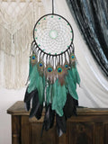 Yeknu  Creative Dream Catcher Wall Hanging Decoration Peacock Feathers Glow in the Dark Beads High End Wall Hanging Ornament