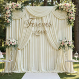 Yeknu  Wrinkle Free Backdrop Curtains for Parties, 1 Panel Polyester Backdrop Drapes for Wedding Birthday Party Photography Background