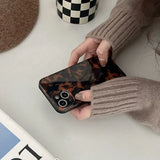 Yeknu  Tortoise Leopard Print Suitable For iPhone 14 Pro Max Phone Case 15 12 13 11 Pro Anti Drop Protective Case