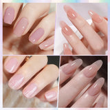 Yeknu  Jelly Transparent Gel Nail Polish Nude Pink  Color UV Soak Off Gel Varnish Jade Nail Art Gel 10ml Design Manicure