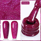 Yeknu  10ml Gold Glitter Gel Nail Polish Crystal Semi Permanent Soak Off UV Gel Varnish Nail Art Manicure Base Top Coat