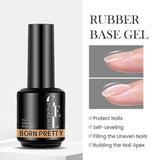 Yeknu  Rubber Base Gel Nail Polish Pink White Base Gel Top Coat Jelly Semi Transparen French Soak Off UV Nail Art Varnish