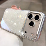 Yeknu  Fashion Bling Glitter Shell Pattern Phone Case For iPhone 13 14 15 16 17 Pro Max Soft IMD Shockproof Anti-Scratch Diamond Cover