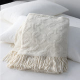 Yeknu  Nordic Style Knitted Bed Runner Soft Furnishing Fabric Bed Flag Sofa Decorative Throw Blanket