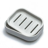 Yeknu  Portable Soap Dishes Double-layer Plastic Soap Box Household Bathroom Drain Soap Tray Bathroom Soap Box With Cover