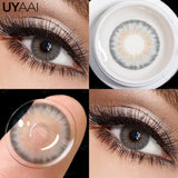 Yeknu  Colored Contact Makeup Natural Brown Eye Lenses Lovesick Series Cosmetics Gray Lenses Woman Makeup Green Beauty Contacts