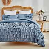 Yeknu  Duvet Cover Bedding Set Twin Double Queen King Size Single Couple Bed Duvets Quilt Cover Set Ruffles Princess Bed Linen 220x240