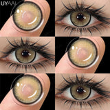 Yeknu  [Best Seller] Color Contact Lenses for Eyes 1 Pair Korean Fashion Lenses y2k Colorcon Costmetics Purple Lenses Gray Lens