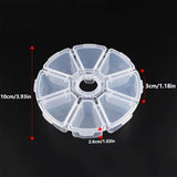 Yeknu  1 x Clear Plastic Treasure Bead Jewelry Organizer with 8 compartments for jewelry, accessories and small items.