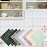 Yeknu  Waterproof Moisture Proof 3D Tile Stickers Self Adhesive Wall Decals for Kitchen Bathroom Oil Resistant Decorative Wall Mural