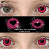 Yeknu  Cosplay Contact Lenses Makeup Colored Pupils Cosmetics Black Lenses Halloween Green Contact Lenses  White Pupils Red lens