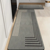 Yeknu  American Retro Kitchen Two-Piece Set Diatom Mud Carpet Home Sanitary Carpet Bathroom Mat Home Decor