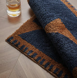 Yeknu  Tufting Geometric Bathroom Mat Soft Tufted Carpet Rug Bathmat Floor Pad Bedroom Tidy Doormat Aesthetic Home Room Decor