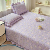 Yeknu  Towel Embroidery Washed Cotton Bedding Sets Ultra Soft Skin-Friendly Cotton Bed Sheet Set Cartoon Bedclothes for King Queen Size