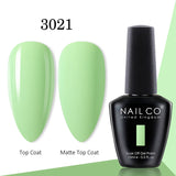 Yeknu  15ml Gel Nail Polish LED Semi-permanent Summer Varnish UV Vernis Blue Color Enamels For Nails Gellak Top Coat Base Polish