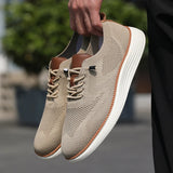 Yeknu  Men's Vulcanized Shoes Simple and High-quality Design Breathable Mesh Cool Flat Shoes Outdoor Activities Daily Hiking Men Shoes