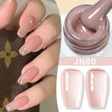 Yeknu  Jelly Transparent Gel Nail Polish Nude Pink  Color UV Soak Off Gel Varnish Jade Nail Art Gel 10ml Design Manicure