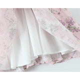 Yeknu  Jastie French Style Floral Print Sleeveless Mini Dresses Women Square Neck Low Waist A-line Slim Summer Dress Holiday Robe