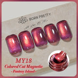 Yeknu  10ml Fantasy Colored Cat Magnetic Gel Nail Polish Ultra Shine Glitter Semi Permanent Soak Off UV LED Vernis Manicure