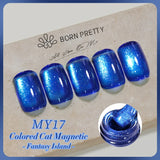 Yeknu  10ml Fantasy Colored Cat Magnetic Gel Nail Polish Ultra Shine Glitter Semi Permanent Soak Off UV LED Vernis Manicure
