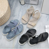 Yeknu  Women New Fashion Elegant Sandals  Summer New Outdoor Sports Beach Wedge Height Increase Womens Comfortable Opened Toe Shoes