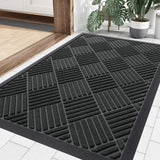 Yeknu  Olanly Front Door Mat Outside Entrance Heavy Duty Sturdy Natural Rubber Doormat Non-Slip Low Profile Floor Mat For Entryway