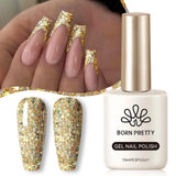 Yeknu  15ml Aurora Glitter Gel Nail Polish Iridescent Pearl Shimmer Effect Soak Off UV LED Manicure Varnishes