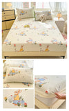 Yeknu Elastic Fitted Sheet Floral Style Bedsheet Soft Bed Cover Home Bed Linen Sheets drap de lit (Pillowcase Need Order)