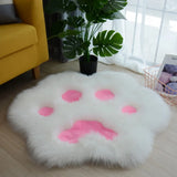 Yeknu  Lovely Cat Paw Pattern Soft Plush Carpet Home  Rugs and Carpets for Home Living Room