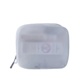 Yeknu  Minimalist Style Travel White EVA Mesh Cloth Cosmetic Bag Combination Bag Waterproof Toiletry Bag Travel Storage Makeup Bags