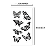 Yeknu  Long-lasting waterproof temporary tattoo stickers simulated non-reflective black butterfly pattern fake tattoos for girls