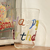 Yeknu  3D Colorful Stars Glass Cup High Borosilicate Glass Transparent Drink Water Cup  Milk Coffee  Juice  Glass