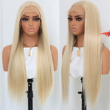 Yeknu  Wig Synthetic Lace Front Wig 13x4 Lace Front Wigs Pre Plucked Long Straight Wigs for Women 26 Inch