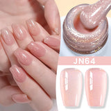 Yeknu  10ml Jelly Nude Gel Nail Polish Crystal Translucent Coffee Soak Off Semi-Permanent Varnish Base Top Coat Manicure
