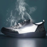 Yeknu  Large Size 46 Comfortable Men's Shoes Light Fashion Casual Sports Shoes Breathable Flying Mesh Top Loafers zapatillas de deporte