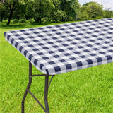 Yeknu  Olanly Rectangle Vinyl Table Cover Stretch Waterproof Table Covers Fitted Tablecloth For Home Party Camping Table Cloth Outdoor
