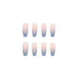 Yeknu  24Pcs Press-On Nail Long Ballet Nails with Purely Sensual Gradient Colors Fake Nails Tips Perfect Gifts for Girls and Friends