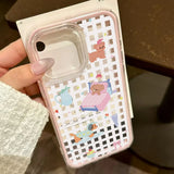 Yeknu  Tansparent TPU Pink Lotus Phone Case For iPhone 17 Pro 16 11 13 ProMax 17 12 13 15 14 Air Shockproof Funda Cover Silicone Luxury
