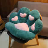 Yeknu Lovely Plush Cat Paw Seat Cushion Soft Comfortable Plush Waist Support Chair Cushion Cute Office Chair Cushion Birthday Present