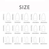 Yeknu  24 PCs Short French Simple Solid Nails with 1 Jelly Gel and 1 Nail File