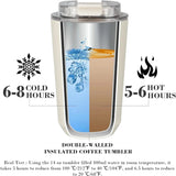 Yeknu  1PCS Tumbler Thermos Cup Milky White Coffee Mug Car Insulated Water Bottle Travel Stainless Steel Vacuum Flasks Drinking Kettle