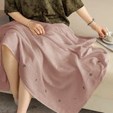 Yeknu  Solid color double-layer gauze blanket summer office nap casual blanket single-layer embroidered thin blanket